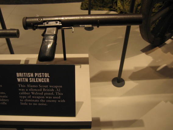 A Welrod: a special British silenced pistol.